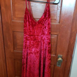 Red Velvet Dress - Never Worn - Size XL